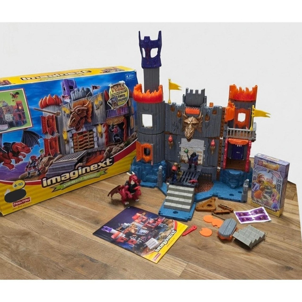 Fisher-Price Imaginext Dragomont Fortress playset from 2004 COMPLETE VHS